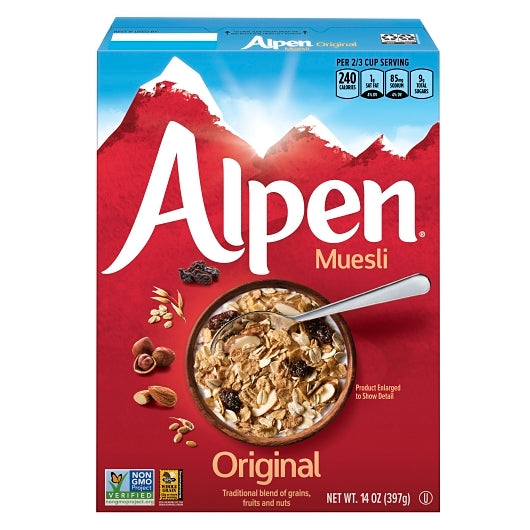 Alpen Original Cereal, 12 x 14 oz Case - Breakfast Foods