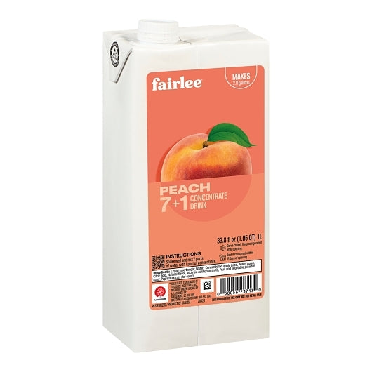 Fairlee Peach Nectar 7+1 Concentrate, 6 x 33.8 fl oz Case - Beverages