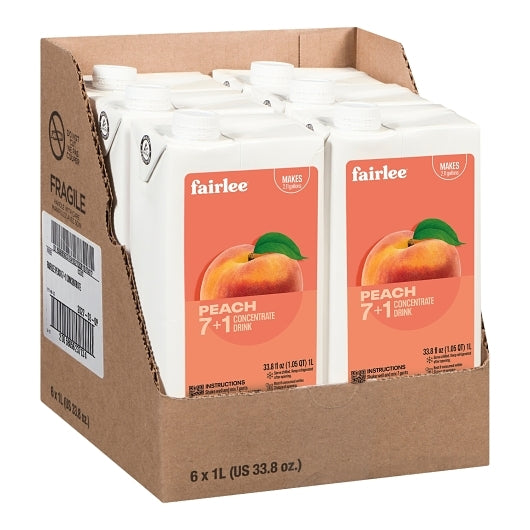 Fairlee Peach Nectar 7+1 Concentrate, 6 x 33.8 fl oz Case - Beverages - image 2