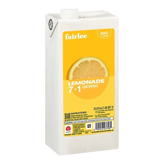 Fairlee Lemonade 7+1 Concentrate, 6 x 33.8 fl oz Case - Beverages
