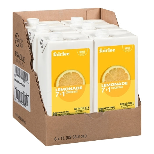 Fairlee Lemonade 7+1 Concentrate, 6 x 33.8 fl oz Case - Beverages - image 2