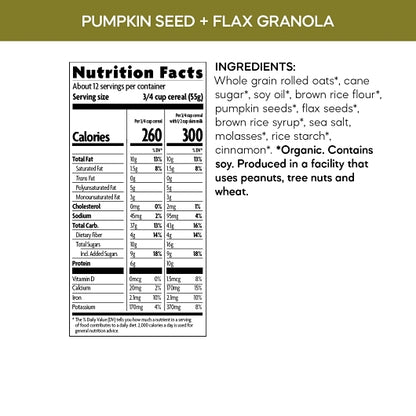 Natures Path Flax Flax+ With Pumpkin Seed Granola, 12 x 11.5 oz Case - DOT product image 3