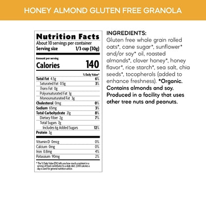 Nature?s Path Honey Gluten-Free Honey Almond Granola, 8 x 11 oz Case - DOT product image 3