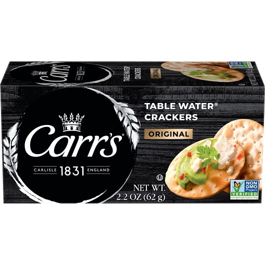 Carr's Royal Mini Table Water Crackers Original Crackers, 24 x 2.2 oz Case - Crackers & Grahams