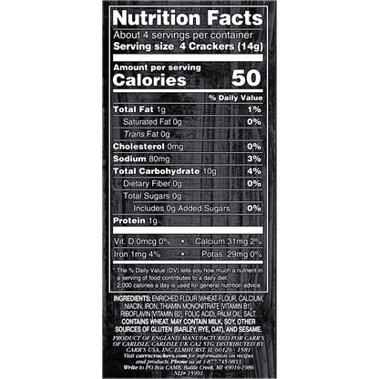Carr's Royal Mini Table Water Crackers Original Crackers, 24 x 2.2 oz Case - DOT product image 8