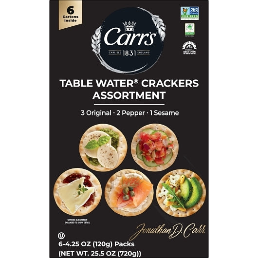 Carrs Table Water Crackers Assortment, 7 x 25.5 oz Case - Crackers & Grahams - image 2