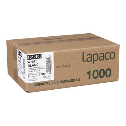 Lapaco 2 Ply White Dinner Napkin, 1 x 1000 each Case - DOT product image 3