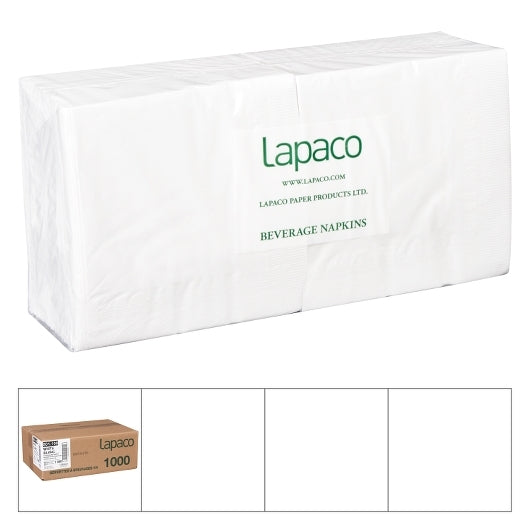 Lapaco 2 Ply White Dinner Napkin, 1 x 1000 each Case - DOT product image 2