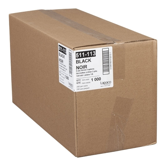 Lapaco 2 Ply Black Dinner Napkin, 1 x 1000 each Case - DOT product image 7