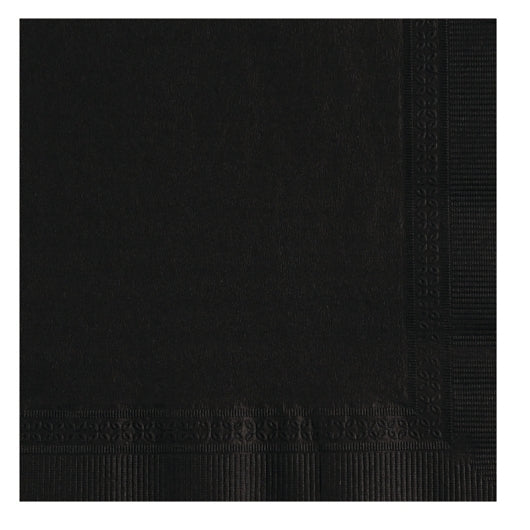 Lapaco 10 Inch X 10 Inch 1/4 Fold 2 Ply Black Beverage Napkin, 1 x 1000 each Case - DOT product image 5