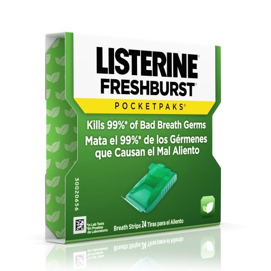 Listerine Pocketpaks Freshburst Breath Strips, 12 x 24 ct Case - Health & Personal Care