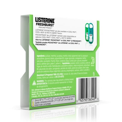 Listerine Pocketpaks Freshburst Breath Strips, 12 x 12 x 24 ct Case - Alternate product angle or state
