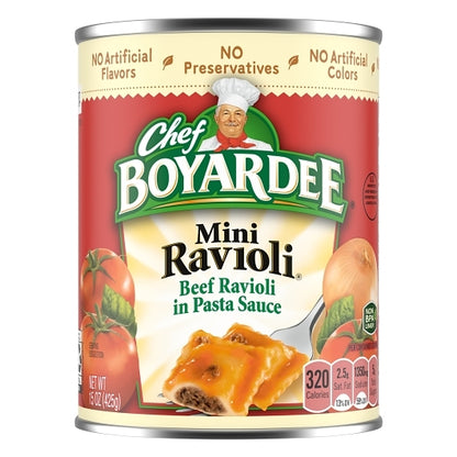 Chef Boyardee Mini Beef Ravioli, 24 x 15 oz Case - DOT product image 3