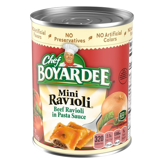 Chef Boyardee Mini Beef Ravioli, 24 x 15 oz Case - DOT product image 7