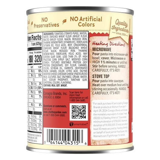 Chef Boyardee Beef Ravioli, 24 x 15 oz Case - DOT product image 3