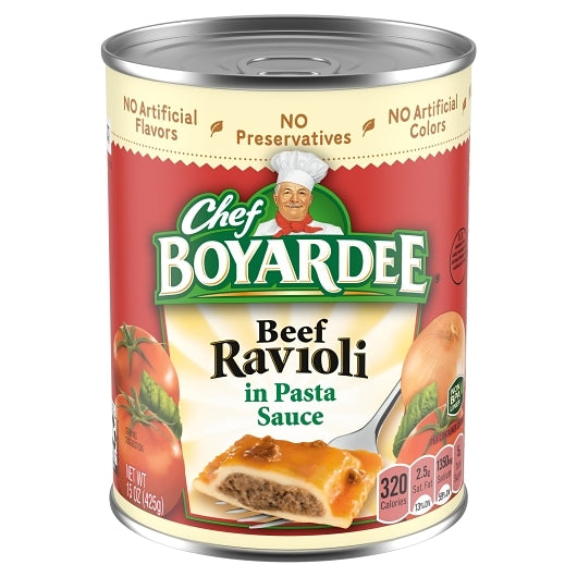 Chef Boyardee Beef Ravioli, 24 x 15 oz Case - Prepared Foods