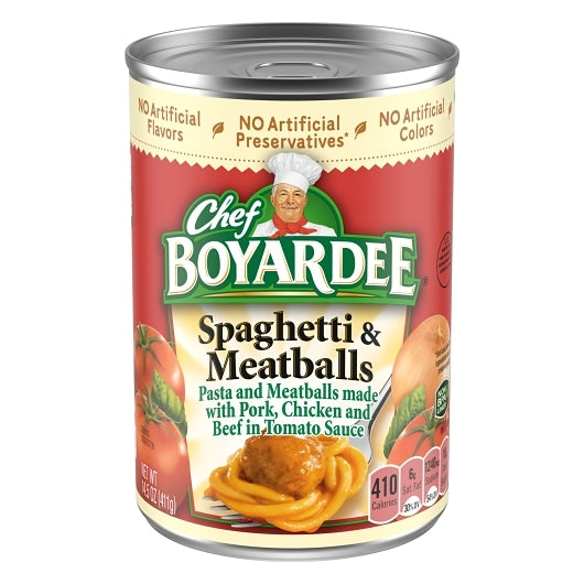 Chef Conagra Dry Spaghetti & Meatballs in Tomato Sauce, 24 x 14.5 oz Case - DOT product image 2