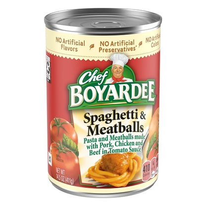 Chef Conagra Dry Spaghetti & Meatballs in Tomato Sauce, 24 x 14.5 oz Case - DOT product image 4