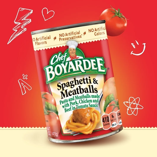 Chef Conagra Dry Spaghetti & Meatballs in Tomato Sauce, 24 x 14.5 oz Case - DOT product image 5