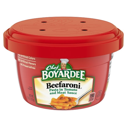 Chef Boyardee Beefaroni Microwave Bowls, 12 x 7.5 oz Case - Plates Bowls