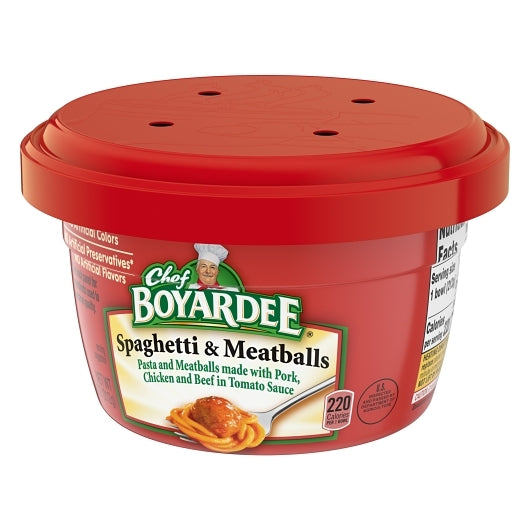 Chef Boyardee Microwave Spaghetti With Meatball, 12 x 7.5 oz Case - DOT product image 8