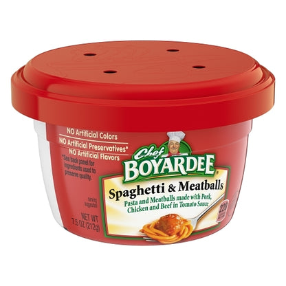 Chef Boyardee Microwave Spaghetti With Meatball, 12 x 7.5 oz Case - DOT product image 7