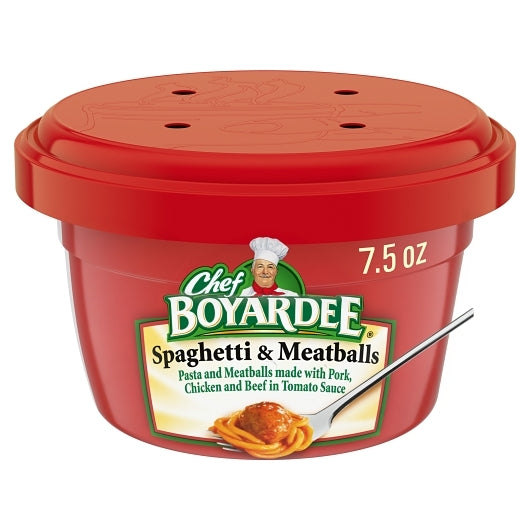 Chef Boyardee Microwave Spaghetti With Meatball, 12 x 7.5 oz Case - DOT product image 5