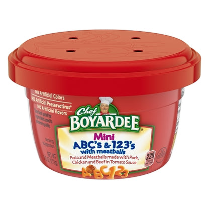 Chef Boyardee Microwavable Bowl Mini Bites Abc & 123, 12 x 7.5 oz Case - DOT product image 2