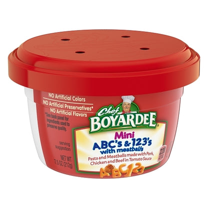 Chef Boyardee Microwavable Bowl Mini Bites Abc & 123, 12 x 7.5 oz Case - DOT product image 5