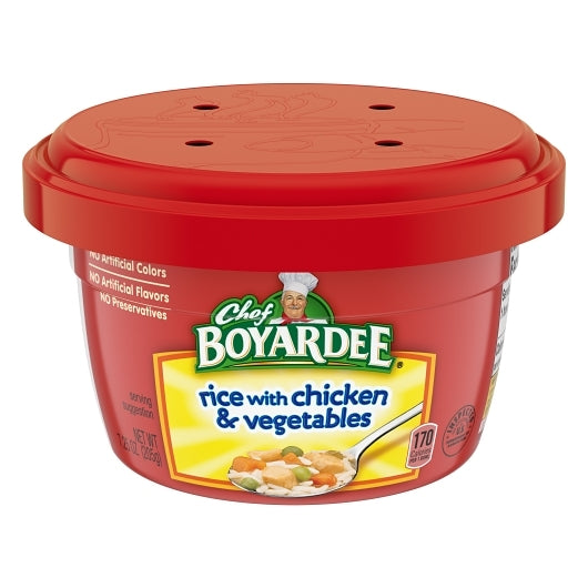 Chef Boyardee Microwavable Bowl Mini Bites Rice Chicken And Vegetables, 12 x 7.25 oz Case - Plates Bowls