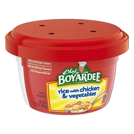 Chef Boyardee Microwavable Bowl Mini Bites Rice Chicken And Vegetables, 12 x 7.25 oz Case - DOT product image 6