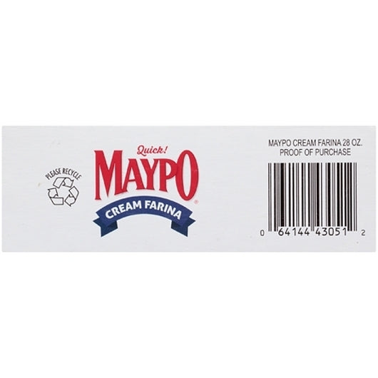 Maypo Cream Farina Cereal, 12 x 28 oz Case - DOT product image 3