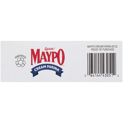Maypo Cream Farina Cereal, 12 x 28 oz Case - DOT product image 3