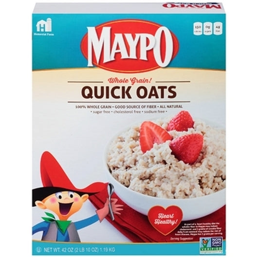 Maypo Quick Oats Flour Cereal, 8 x 42 oz Case - Breakfast Foods