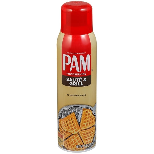 Pam Coating Saute & Grill Spray Aerosol, 6 x 17 oz Case - Pantry Ingredients