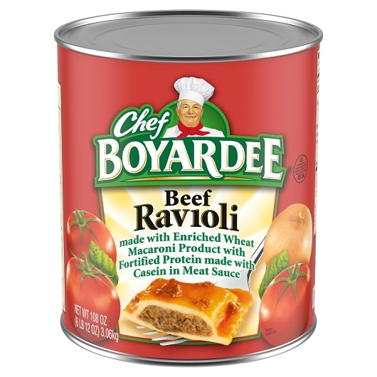 Chef Boyardee Beef Ravioli In Meat Sauce, 6 x 108 oz Case - DOT product image 2