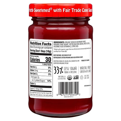 Crofters Organic Premium Raspberry Spread, 6 x 16.5 oz Case - Condiments & Sauces