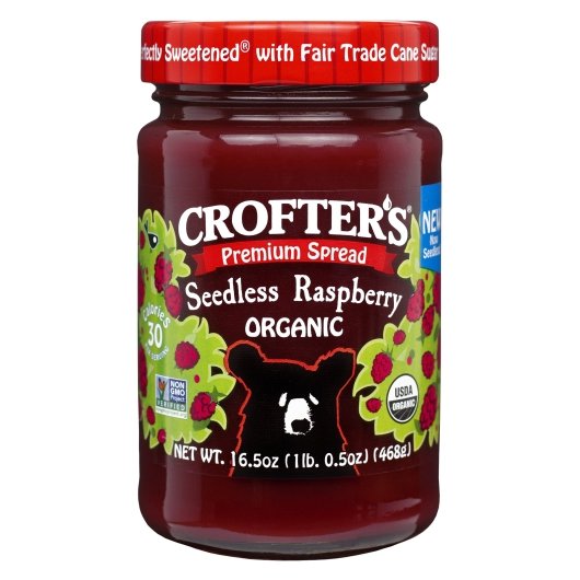 Crofters Organic PREMIUM RASPBERRY Spread, 6 x 16.5 oz Case - DOT product image 8