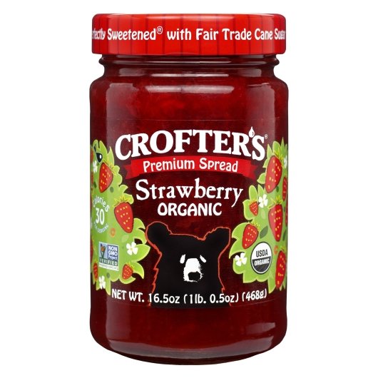 Crofters Organic PREMIUM STRAWBERRY Spread, 6 x 16.5 oz Case - DOT product image 8