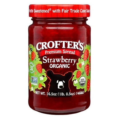 Crofters Organic PREMIUM STRAWBERRY Spread, 6 x 16.5 oz Case - DOT product image 8