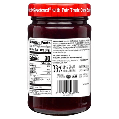 Crofters Organic Spread Premium Harvest Berry, 6 x 16.5 oz Case - Condiments & Sauces