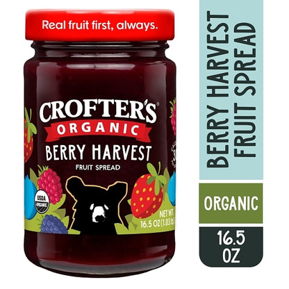 Crofters Organic SPREAD PREMIUM HARVEST BERRY, 6 x 16.5 oz Case - DOT product image 4