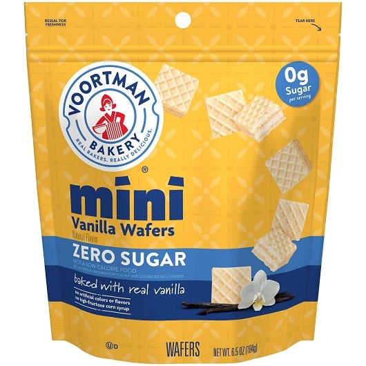 Voortman Zero Sugar Mini Vanilla Wafers Case, 6 x 6.5 oz Case - Bakery & Desserts - image 2