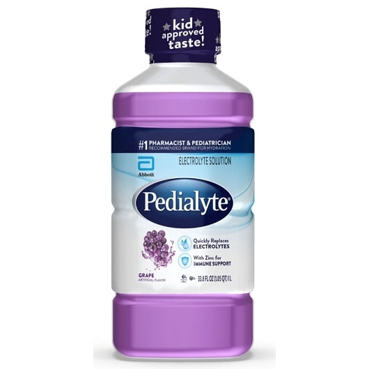 Pedialyte Beverage Flavor 1 Liter Flavored Electrolyte Solution Grape, 8 x 1 LT Case - DOT product image 8