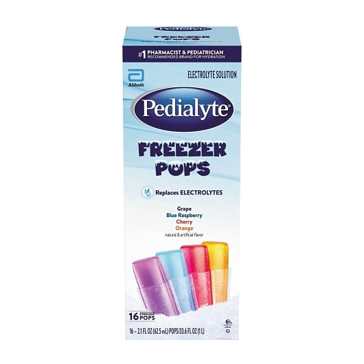 Pedialyte Assorted Freezer Pops Electrolyte Solution, 4 x 33.6 fl oz Case - Refrigeration Equipment