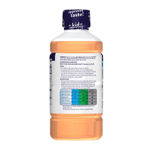 Pedialyte Fruit Flavored 1 Liter Flavored Electrolyte Solution, 8 x 1 LT Case - DOT product image 5