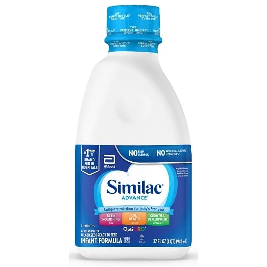 Similac Advance Non-GMO Milk-Based Ready-to-Feed Liquid Infant Formula Bottle With Iron, 6 x 32 fl oz Case - DOT product image 7