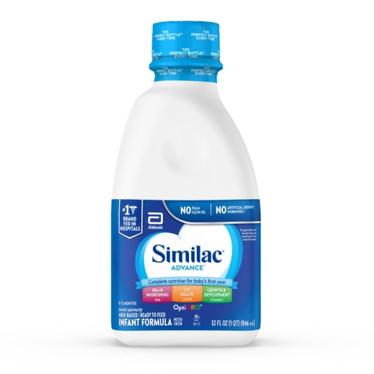 Similac Advance Non-GMO Milk-Based Ready-to-Feed Liquid Infant Formula Bottle With Iron, 6 x 32 fl oz Case - DOT product image 2