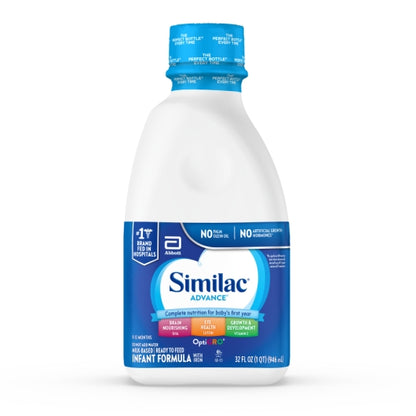 Similac Advance Non-GMO Milk-Based Ready-to-Feed Liquid Infant Formula Bottle With Iron, 6 x 32 fl oz Case - DOT product image 2