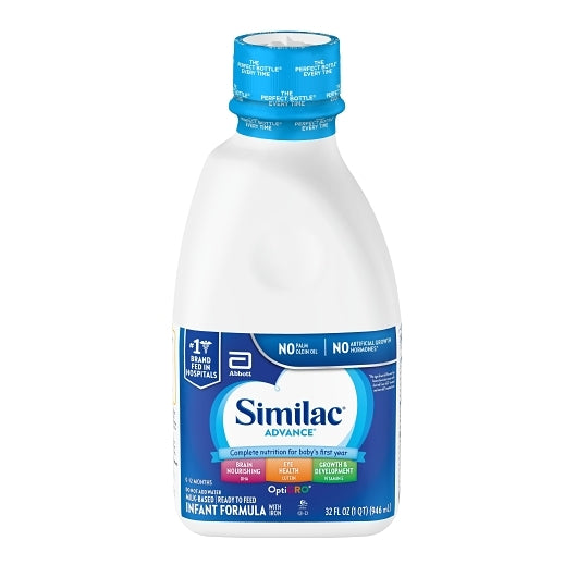 Similac Advance Non-GMO Milk-Based Ready-to-Feed Liquid Infant Formula Bottle With Iron, 6 x 32 fl oz Case - DOT product image 8